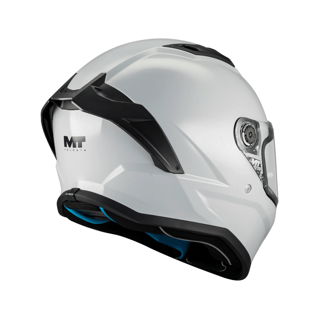 Casque intégral homologué ECE 22-06 Stinger 2 gris vue arrière trois-quarts ventilations