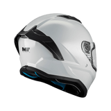 Casque intégral homologué ECE 22-06 Stinger 2 gris vue arrière trois-quarts ventilations