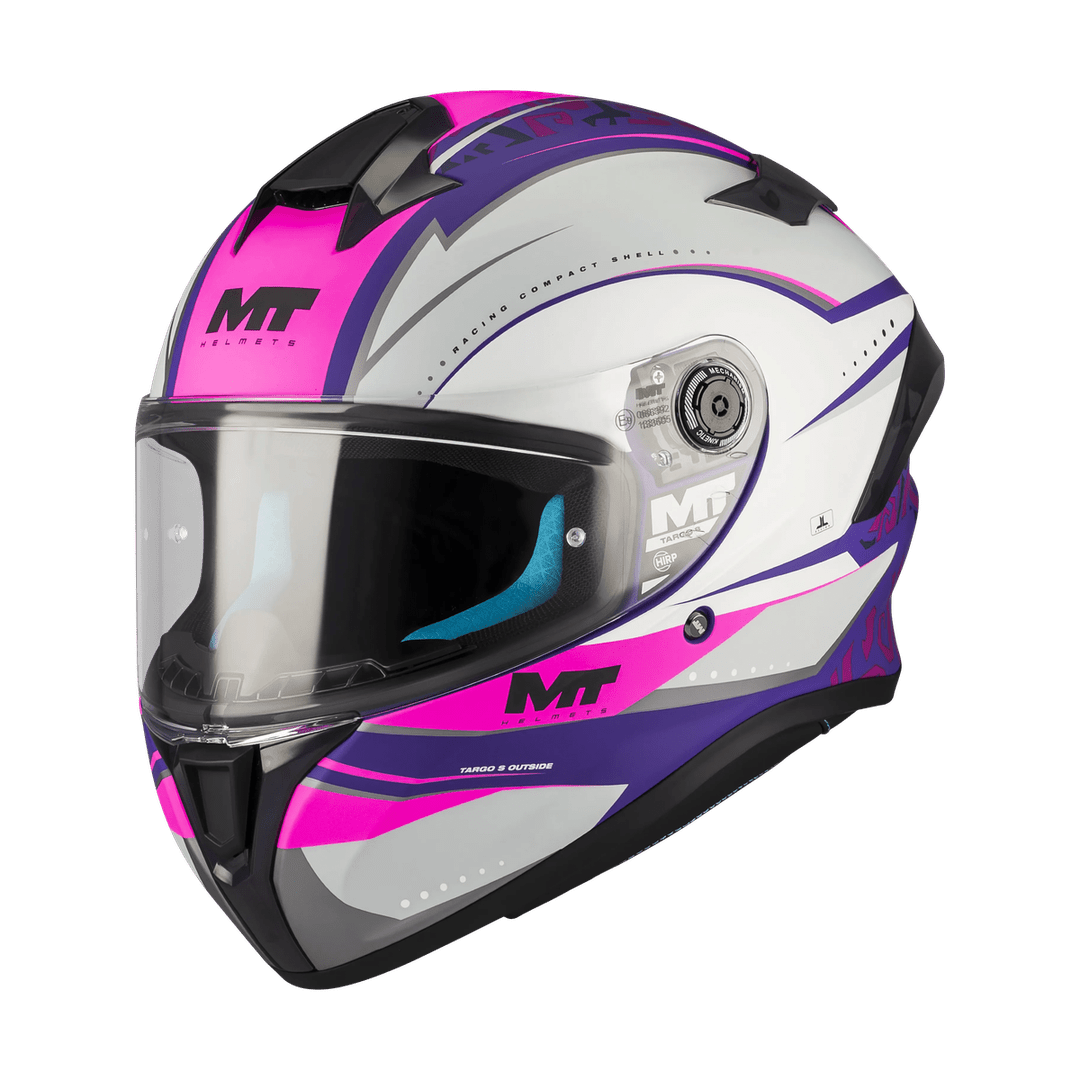 Casque Intégral Femme MT Targo S Outside Rose/Violet — ECE 22.06 - LE PRATIQUE DU MOTARD