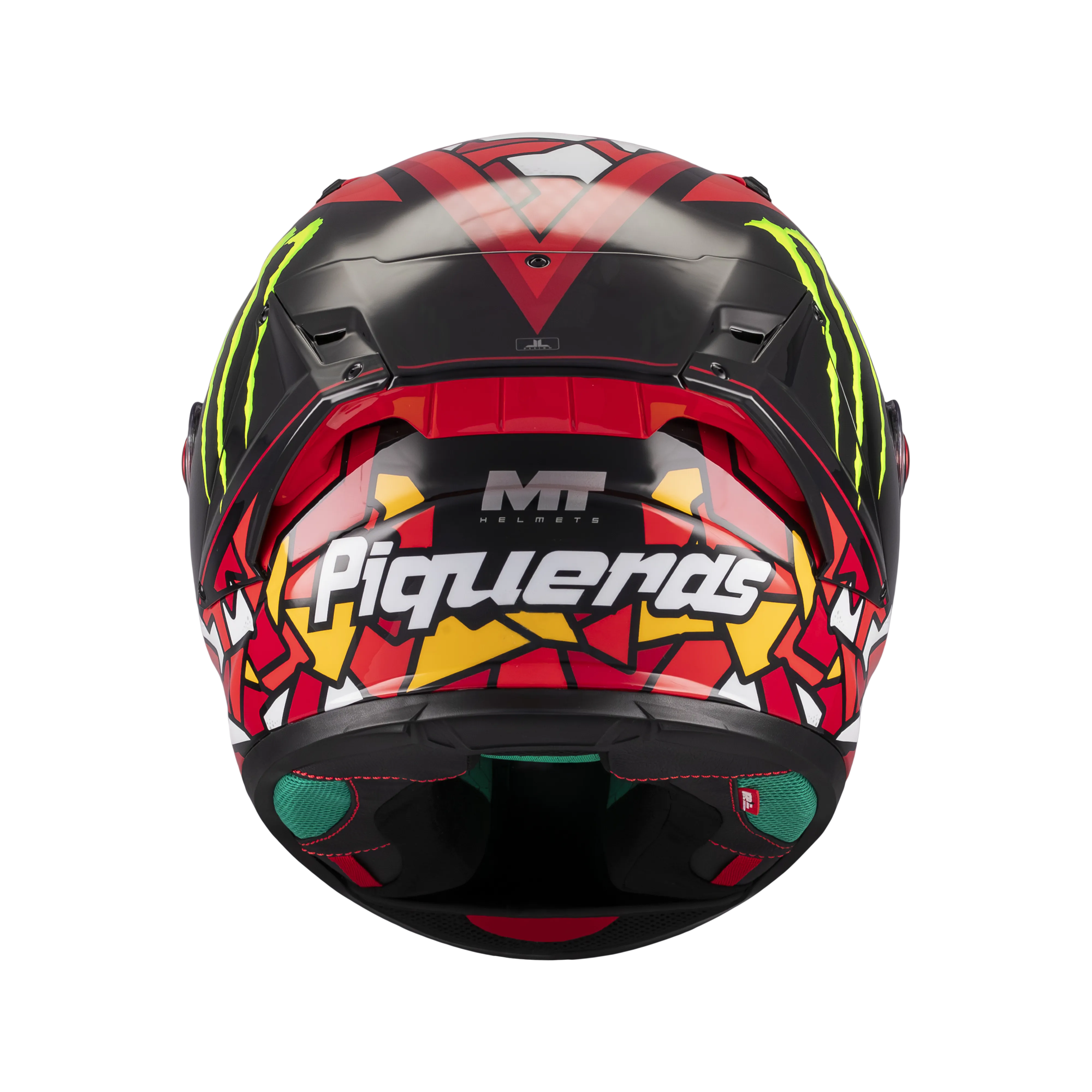 Casque intégral MT KRE+ S Piqueras de dos, nom Piqueras et extracteurs d'air