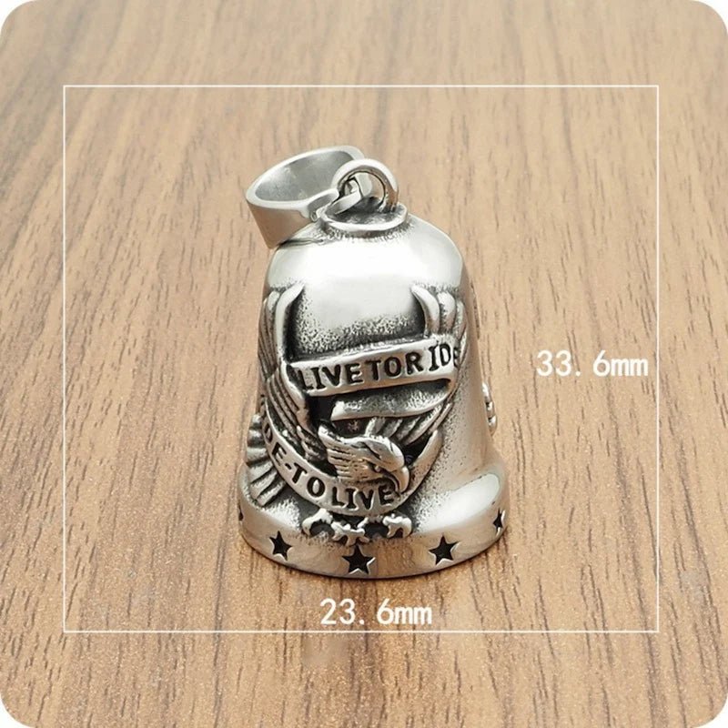Guardian Bell® "Live to Ride" – La Cloche Porte - Bonheur (Acier Inoxydable) - LE PRATIQUE DU MOTARD