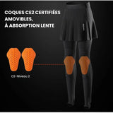 Jupette Moto Renforcée Femme | Legging CE Sécurisé | VALKYRIA™ - LE PRATIQUE DU MOTARD
