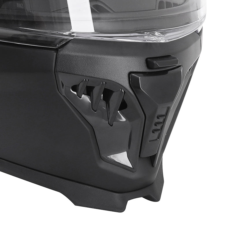 Casque intégral ADX AI500 Noir Mat — détail de la mentonnière