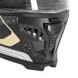 Casque intégral ADX AI500 EVO Noir/Or Mat — détail de la mentonnière