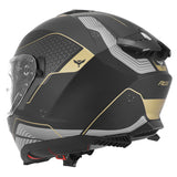 Casque intégral ADX AI500 EVO Noir/Or Mat — vue trois-quarts arrière