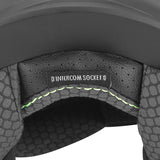 Casque jet ADX AJ300 Noir Mat — étiquette « Intercom socket » sur la garniture intérieure