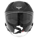 Casque jet ADX AJ300 Noir Mat — vue de face