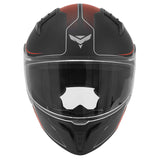 Casque intégral ADX AI400 EVO Noir/Rouge Mat — vue de face