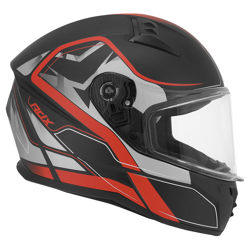 Casque intégral ADX AI400 EVO Noir/Rouge Mat — profil côté droit