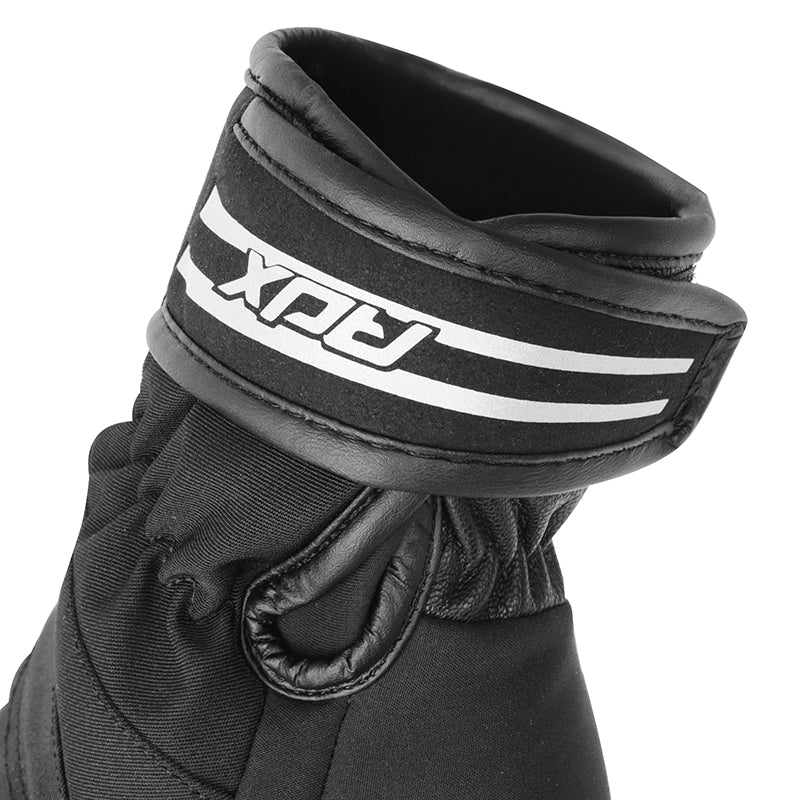 Gants moto hiver Zephyr Noir — gros plan de la patte du poignet