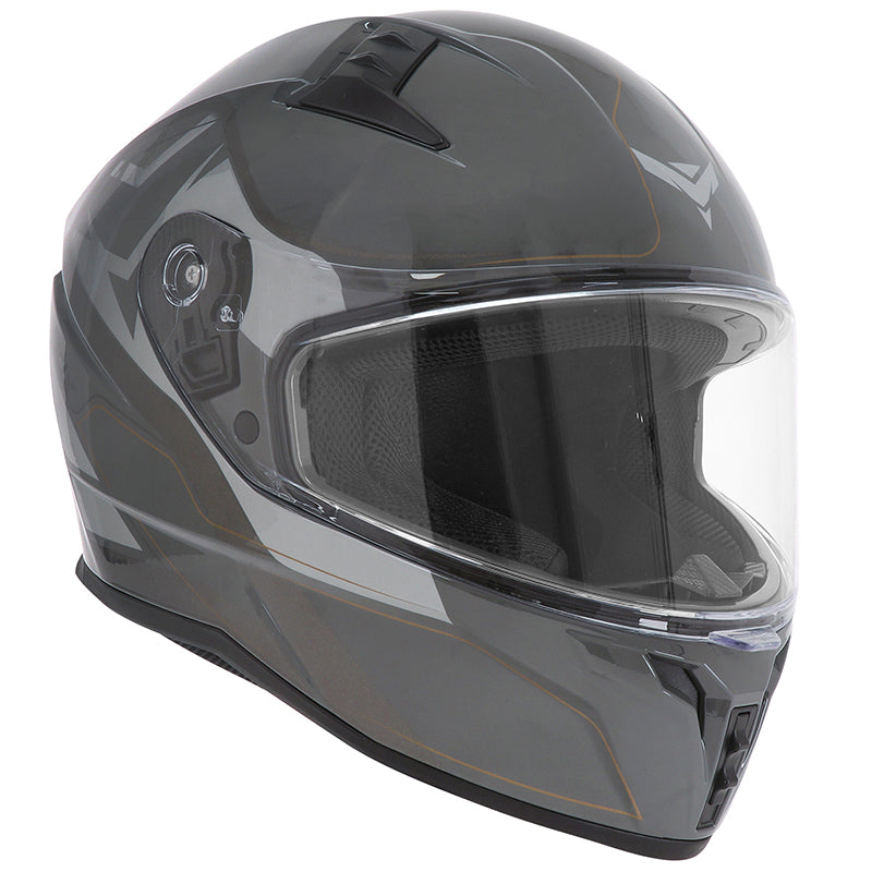 Casque intégral ADX AI400 EVO Gris Brillant — vue trois-quarts avant