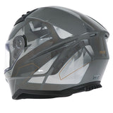Casque intégral ADX AI400 EVO Gris Brillant — vue trois-quarts arrière