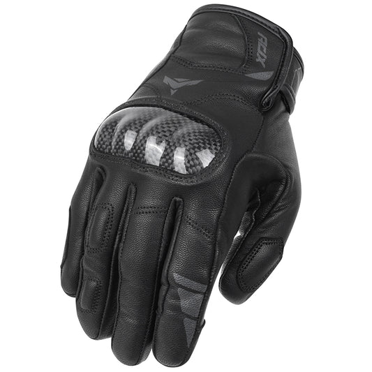 Gants moto cuir Daytona Noir — dos de la main de trois-quarts, coque carbone