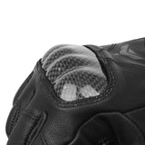 Gants moto cuir Daytona Noir — gros plan de la coque en carbone