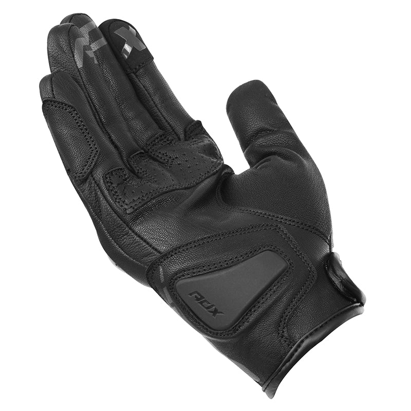Gants moto cuir Daytona Noir — paume vue de côté