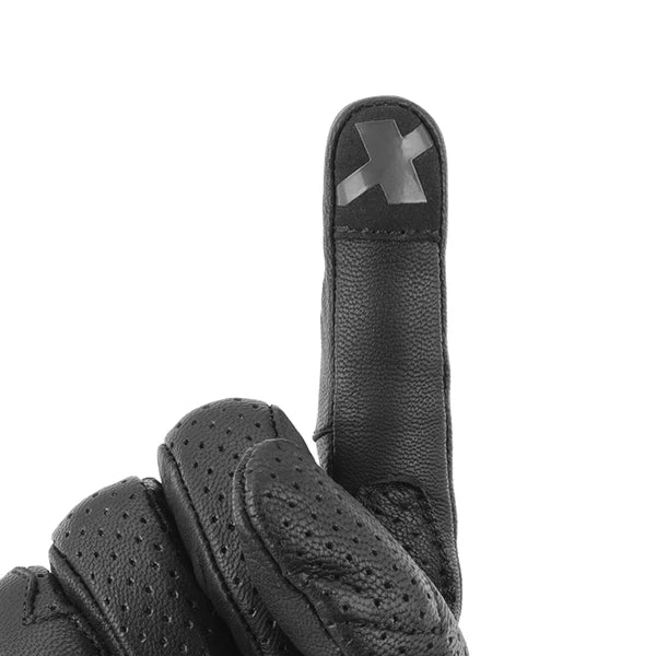 Fermeture velcro ajustable poignet gant moto cuir été P2R