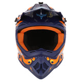Casque cross enfant ADX ACK Violet/Orange/Bleu Brillant — vue de face