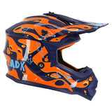 Casque cross enfant ADX ACK Violet/Orange/Bleu Brillant — profil côté droit