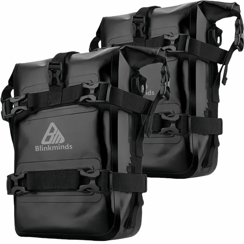 Sacoche moto crash bar 100% etanche 8L | BLINKMINDS™ - LE PRATIQUE DU MOTARD