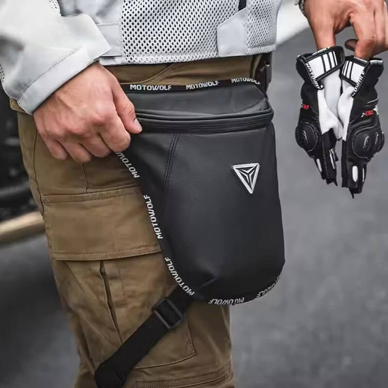 Sacoche Cuisse Moto Étanche MB6 - Imperméable 1,7L Noir - LE PRATIQUE DU MOTARD