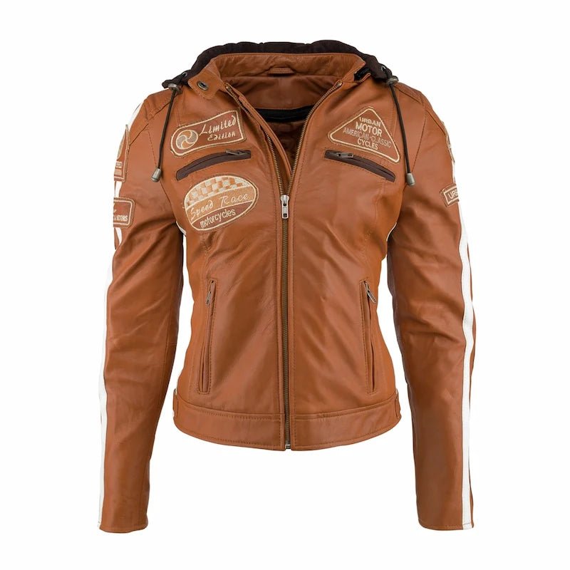 Blouson cuir moto rétro chic pour femme | LEGENDARY 58™ - LE PRATIQUE DU MOTARD