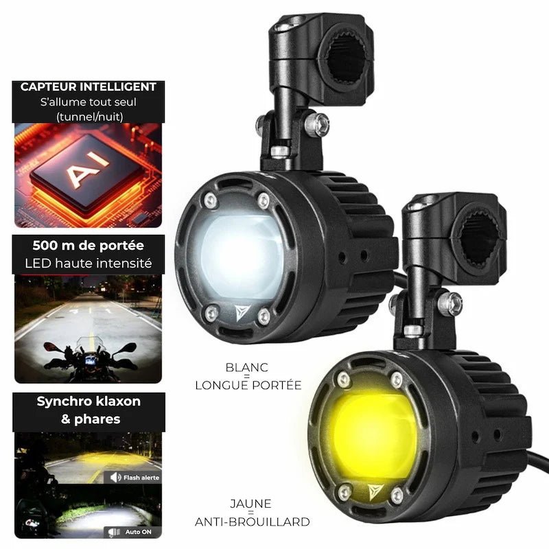 Feux additionnels ROADRIDER™ – Éclairage intelligent pour moto - LE PRATIQUE DU MOTARD