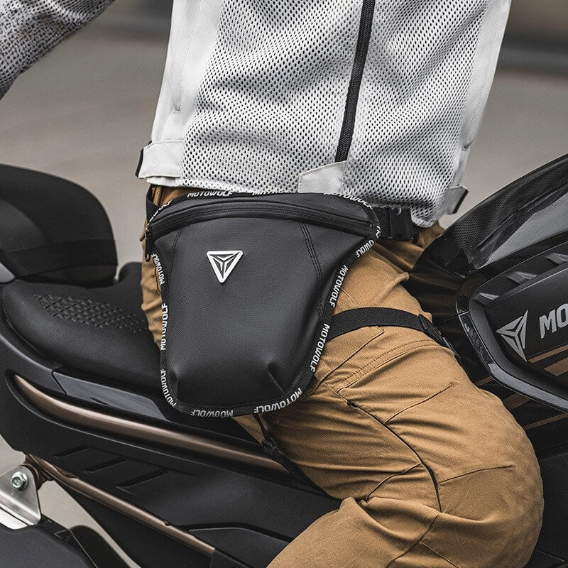Sacoche Cuisse Moto Étanche MB6 - Imperméable 1,7L Noir - LE PRATIQUE DU MOTARD
