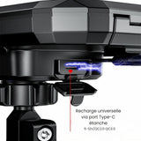 Support Téléphone Moto Étanche - Chargeur à Induction – IPX8, 360°, Type - C - LE PRATIQUE DU MOTARD