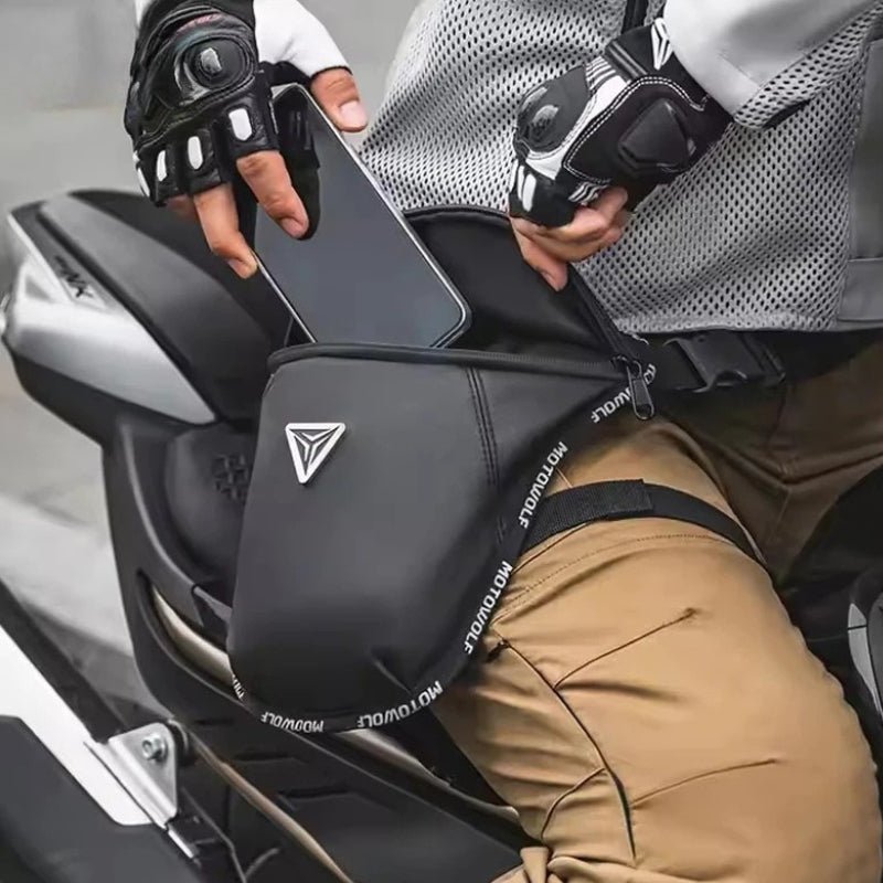 Sacoche Cuisse Moto Étanche MB6 - Imperméable 1,7L Noir - LE PRATIQUE DU MOTARD