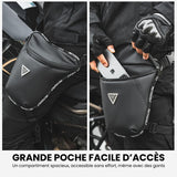 Sacoche Cuisse Moto Étanche MB6 - Imperméable 1,7L Noir - LE PRATIQUE DU MOTARD