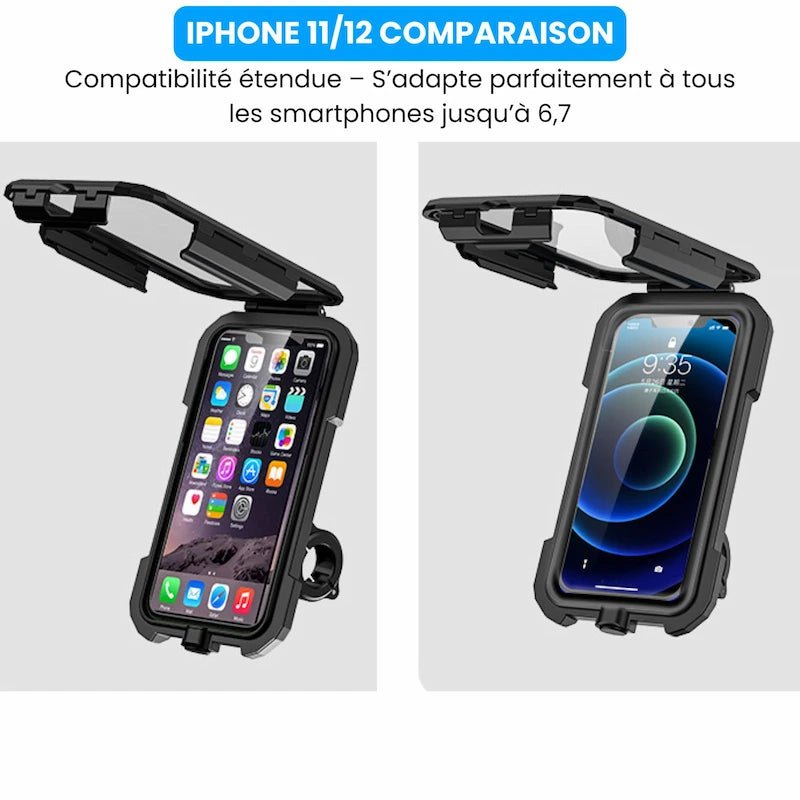 Support Téléphone Moto Étanche - Chargeur à Induction – IPX8, 360°, Type - C - LE PRATIQUE DU MOTARD
