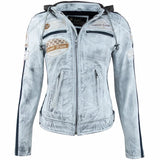 Blouson cuir moto rétro chic pour femme | LEGENDARY 58™ - LE PRATIQUE DU MOTARD