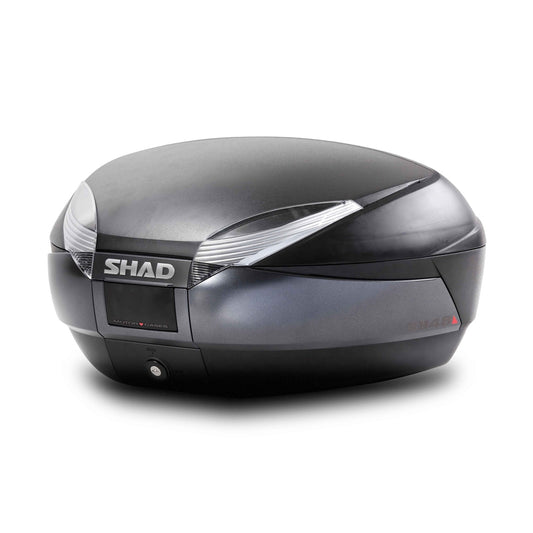 Top Case SHAD SH48 Gris Foncé — Top Case Moto 48L Premium - LE PRATIQUE DU MOTARD