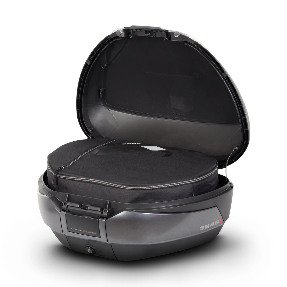 Top Case SHAD SH48 Gris Foncé — Top Case Moto 48L Premium - LE PRATIQUE DU MOTARD