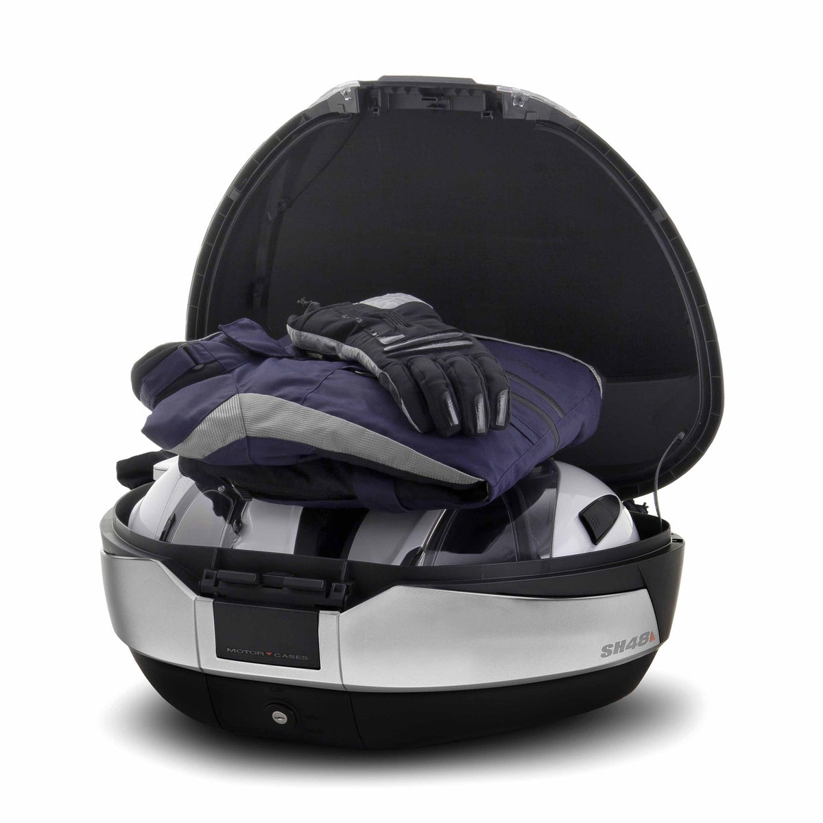 Top Case SHAD SH48 New Titanium — Top Case Moto 48L Finition Titanium - LE PRATIQUE DU MOTARD
