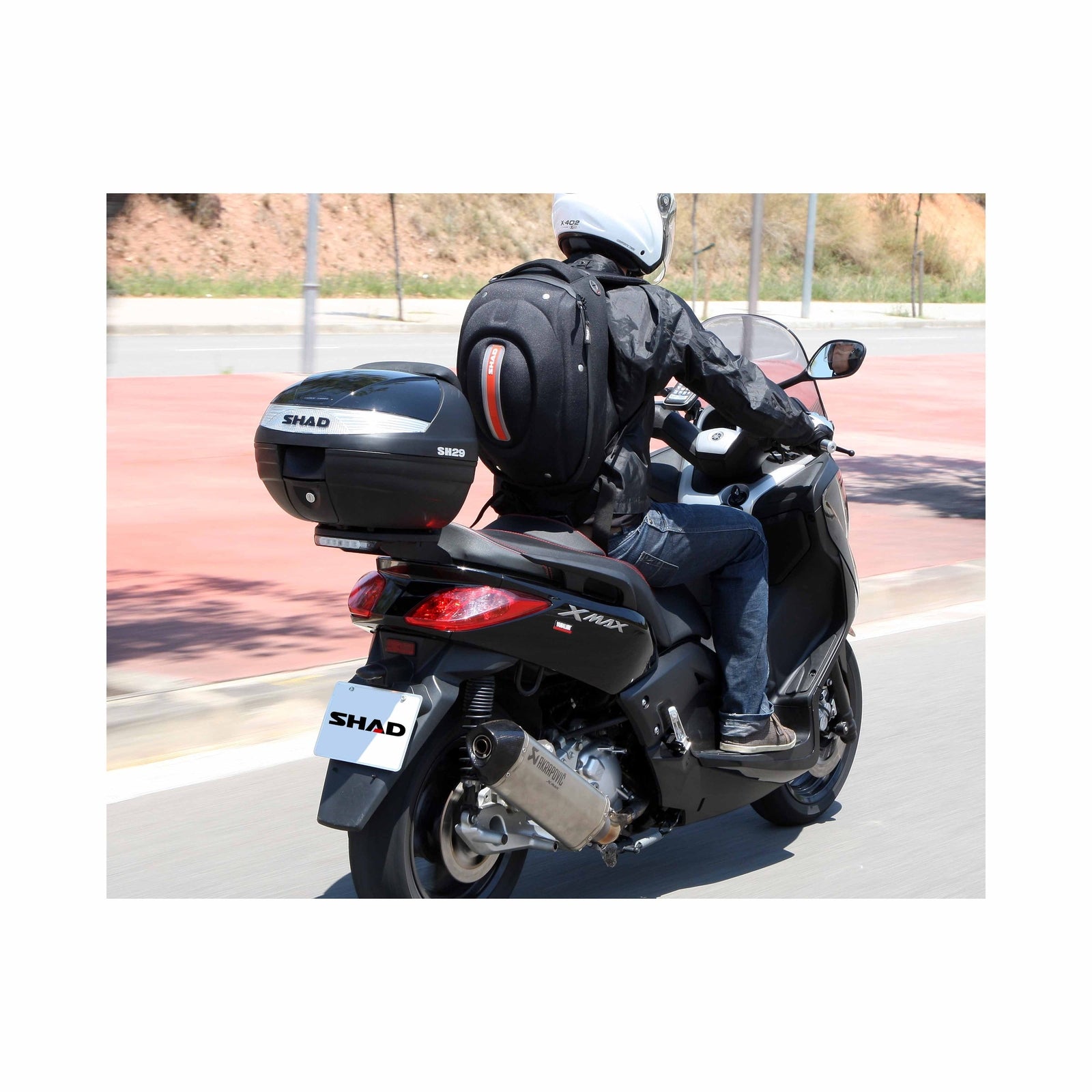 Top Case SHAD SH29 Noir — Top Case Moto 29L 1 Casque Intégral - LE PRATIQUE DU MOTARD