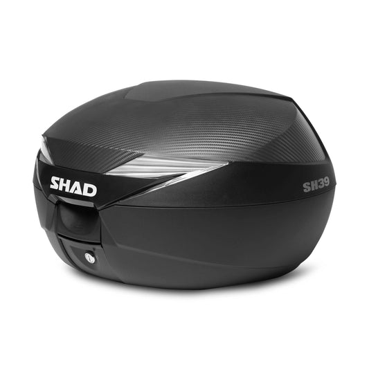 Top Case SHAD SH39 Carbon — Top Case Moto 39L Look Carbone - LE PRATIQUE DU MOTARD