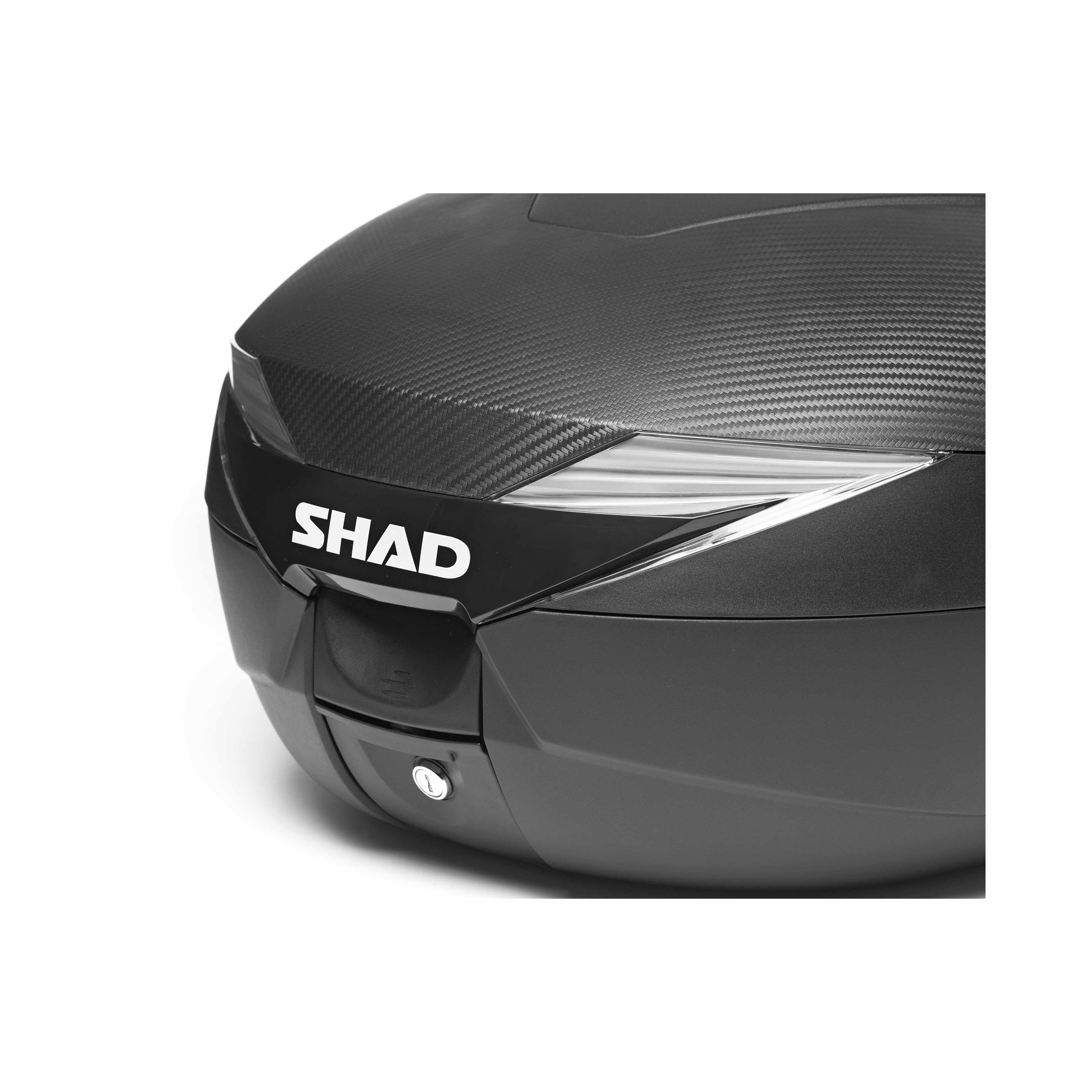 Top Case SHAD SH39 Carbon — Top Case Moto 39L Look Carbone - LE PRATIQUE DU MOTARD