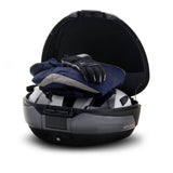 Top Case SHAD SH48 Carbon + Dosseret — Top Case Moto 48L Carbone avec Dosseret - LE PRATIQUE DU MOTARD