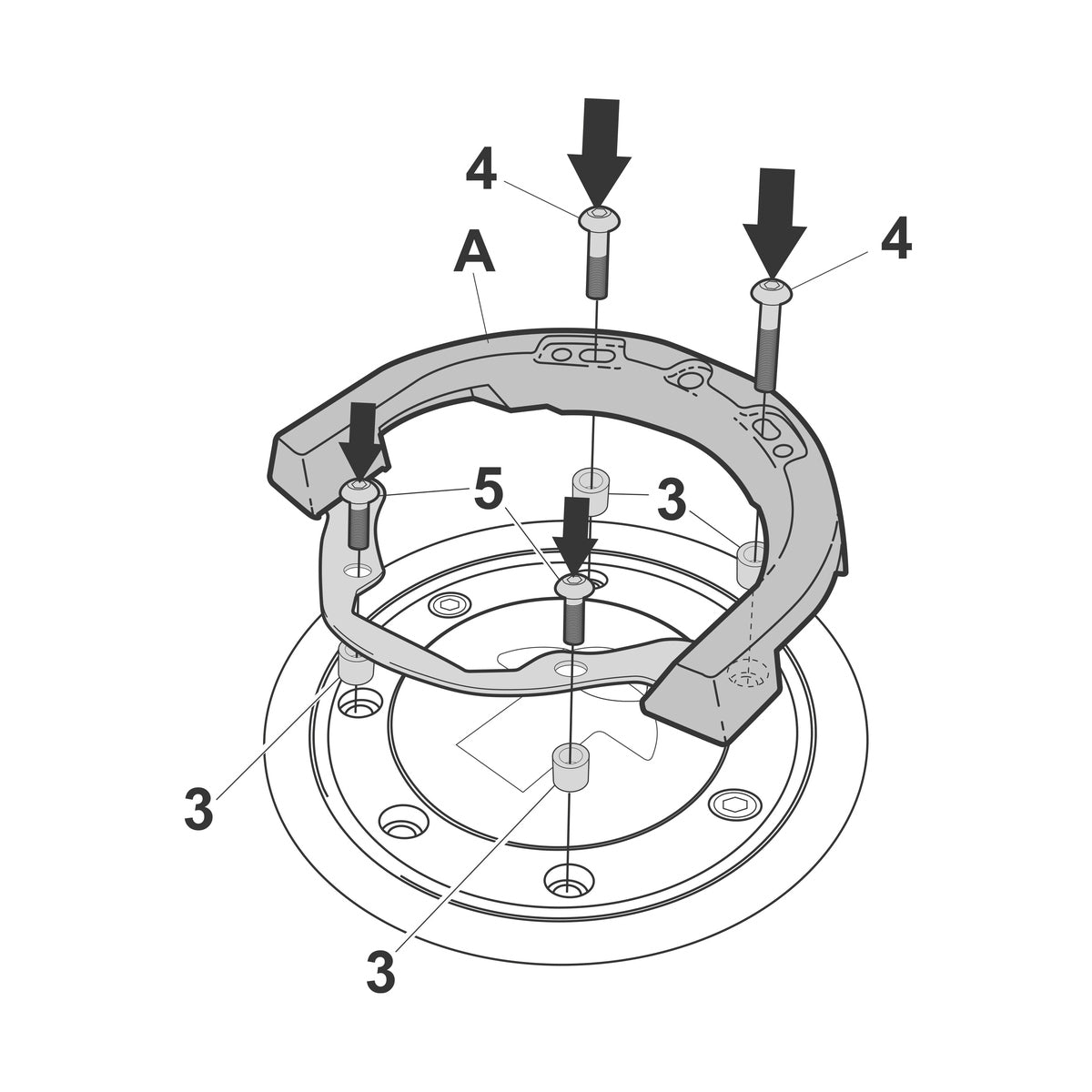 Fixation de Sacoche de Réservoir Click System Ducati / KTM / Triumph - LE PRATIQUE DU MOTARD