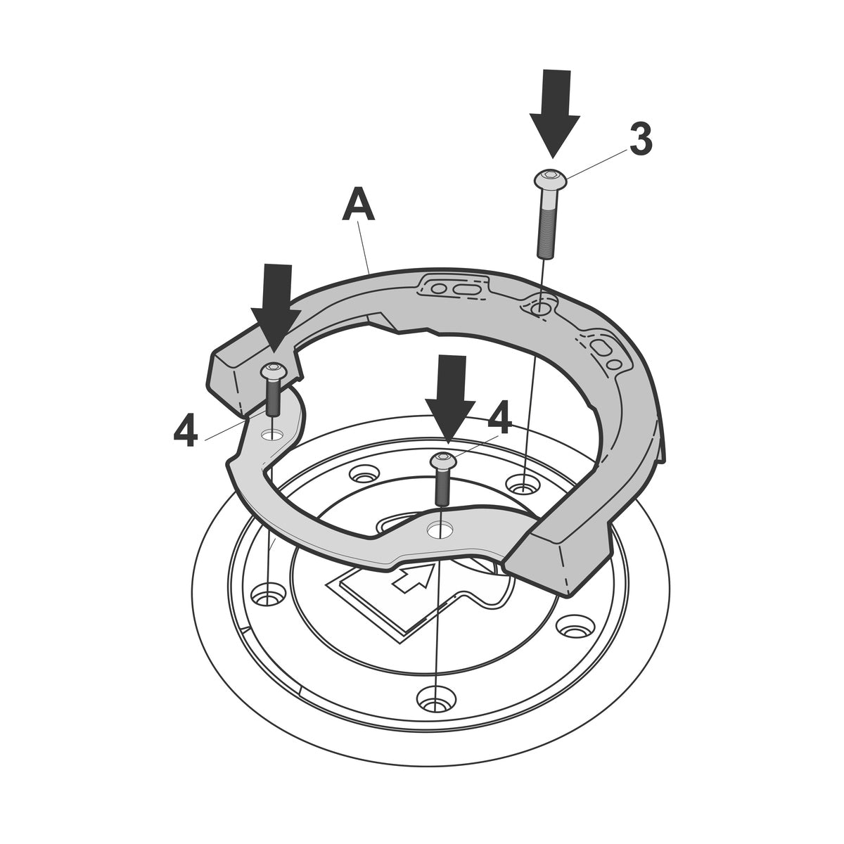 Fixation de Sacoche de Réservoir Click System Qj Motor - LE PRATIQUE DU MOTARD