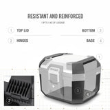 Top Case SHAD TR41 Terra Aluminium — Top Case Adventure Alu Poli 41L - LE PRATIQUE DU MOTARD