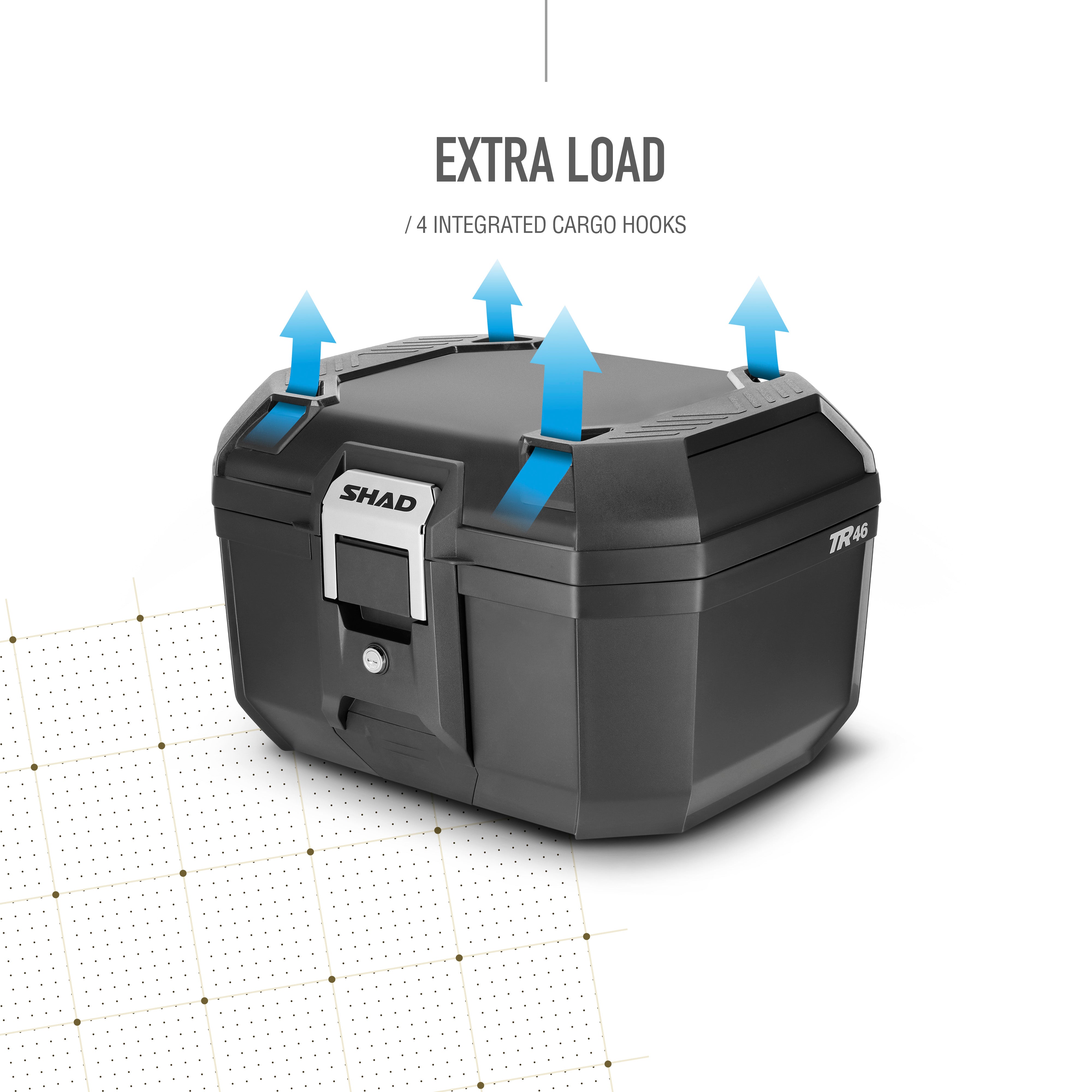 Top Case SHAD TR46 Terra — Top Case Adventure Aluminium 46L - LE PRATIQUE DU MOTARD
