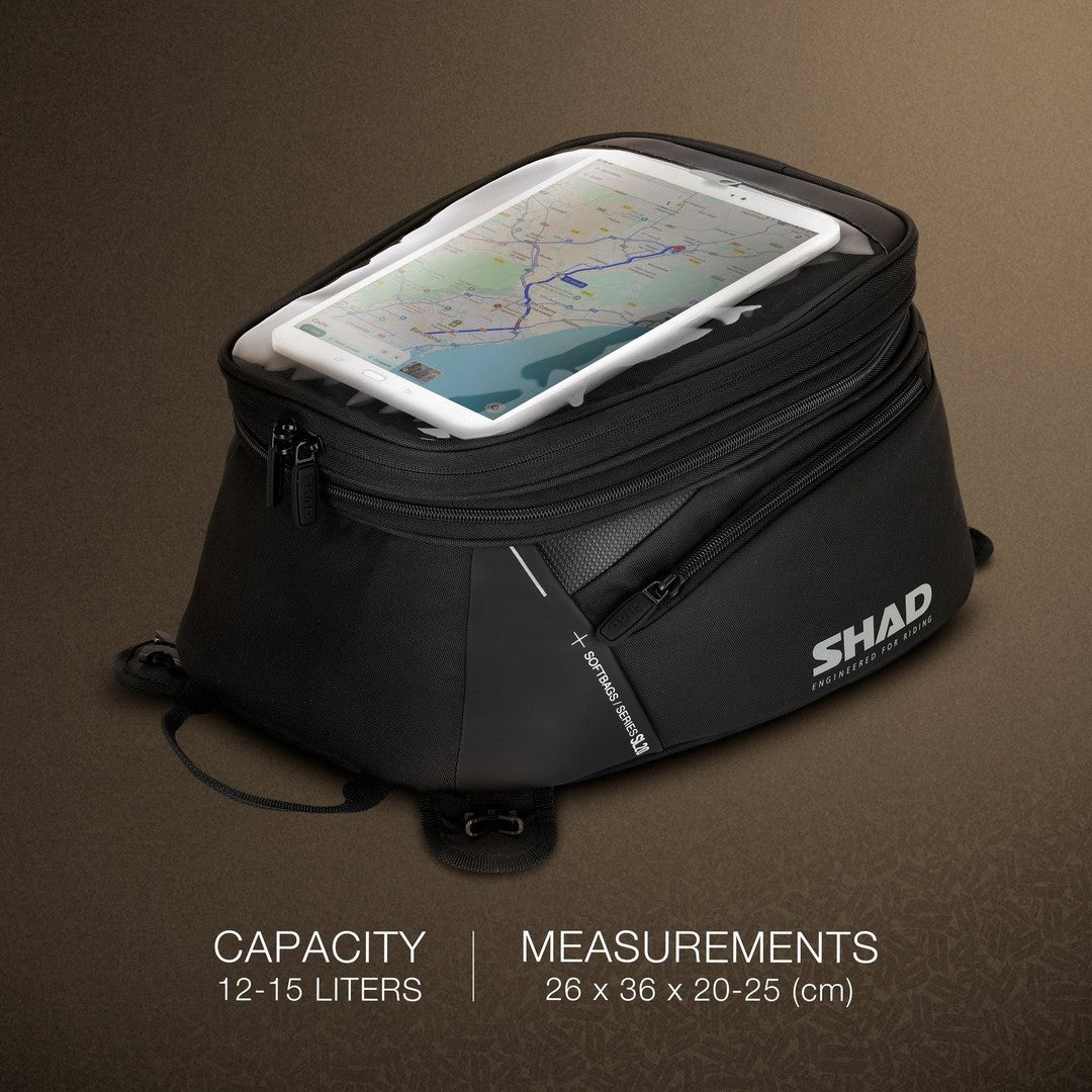 Sacoche de Réservoir SHAD SL20 — Grande Sacoche Moto 20L - LE PRATIQUE DU MOTARD