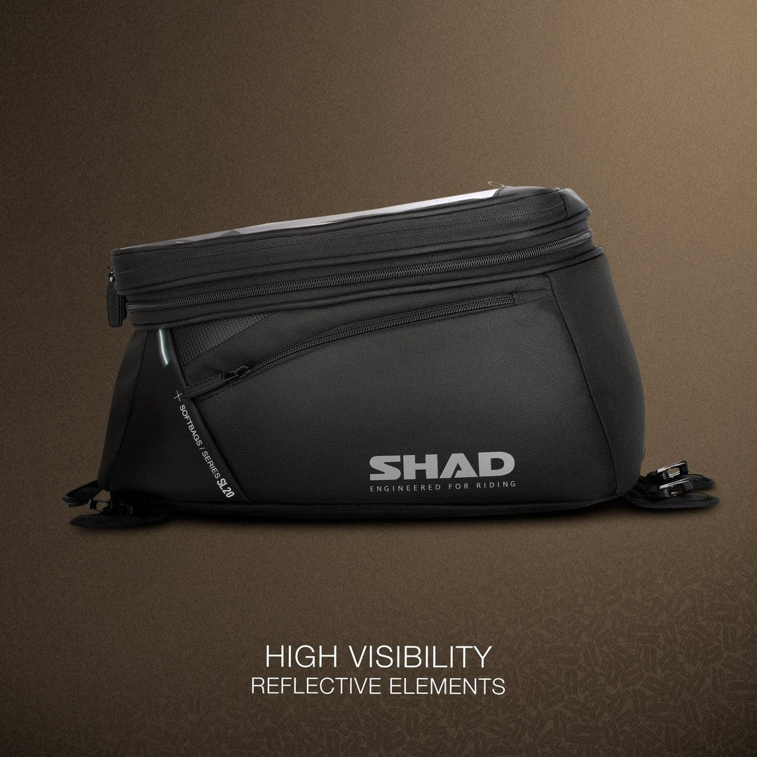 Sacoche de Réservoir SHAD SL20 — Grande Sacoche Moto 20L - LE PRATIQUE DU MOTARD