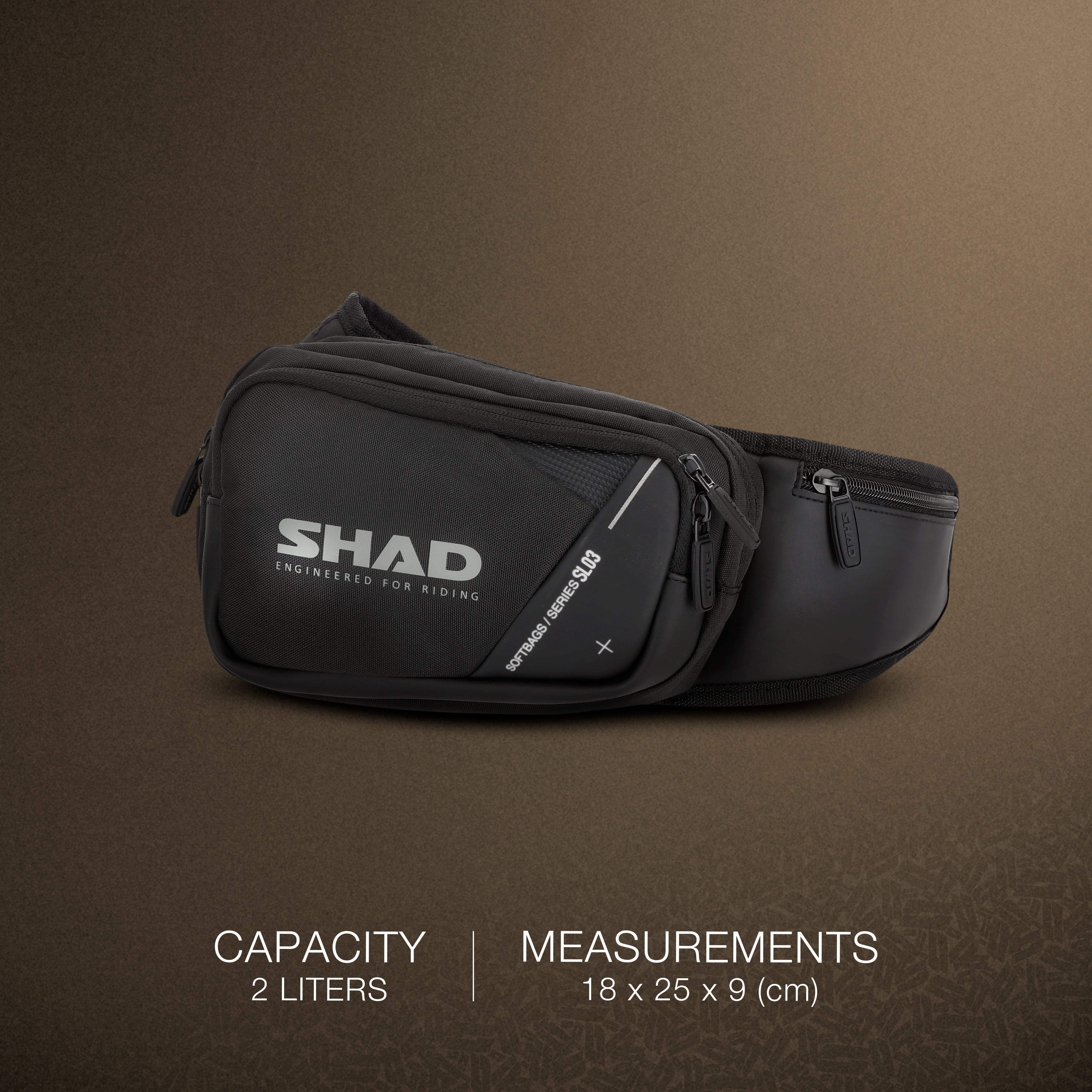Sac Banane Moto SHAD SL03 — Sacoche Ceinture Moto 3L - LE PRATIQUE DU MOTARD