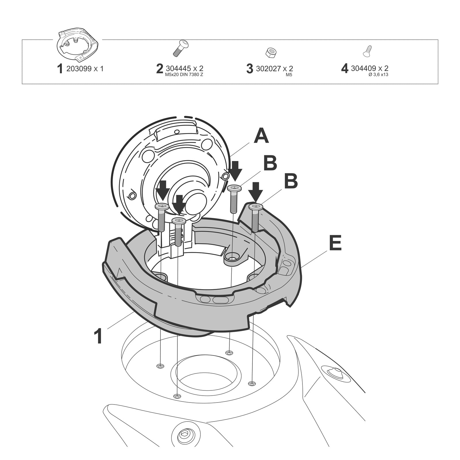 Fixation de Sacoche de Réservoir Click System BMW - LE PRATIQUE DU MOTARD