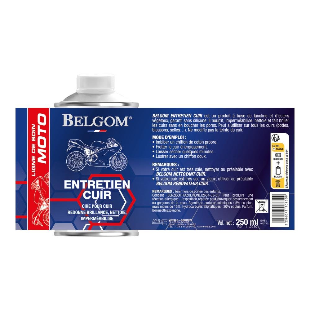 Belgom Cuir 250ml - Protection Durable pour Cuirs - LE PRATIQUE DU MOTARD