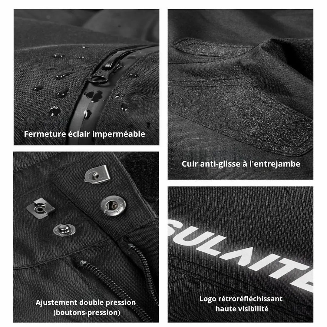 Pantalon Moto Textile imperméable — Protections CE Niveau 2 | SLT06 - LE PRATIQUE DU MOTARD