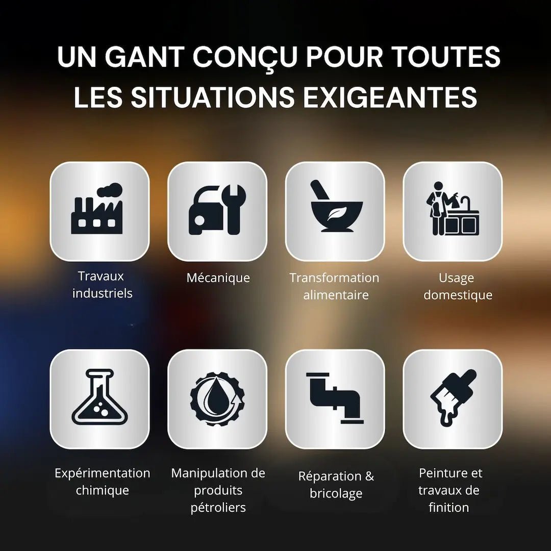 Gants Nitrile Orange Mécanicien 8 Mil – Texture Diamant, Jetables - LE PRATIQUE DU MOTARD